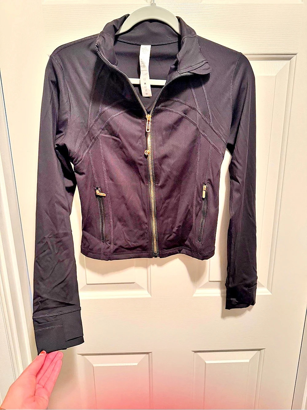 lululemon Ebb to Train Jacket Black Full-Zip Size 8